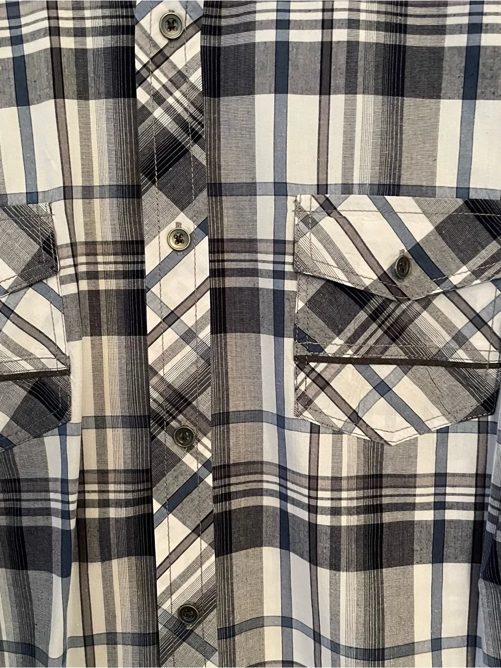 Company Eighty One Men’s‎ Button Up Shirt XXL Blue Plaid Western
